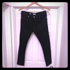 Topman Spray On Skinny Jeans in Black